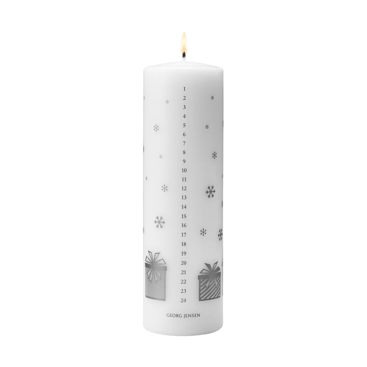 Vuoden 2025 kalenterikynttilä - Valkoinen-hopea - Georg Jensen