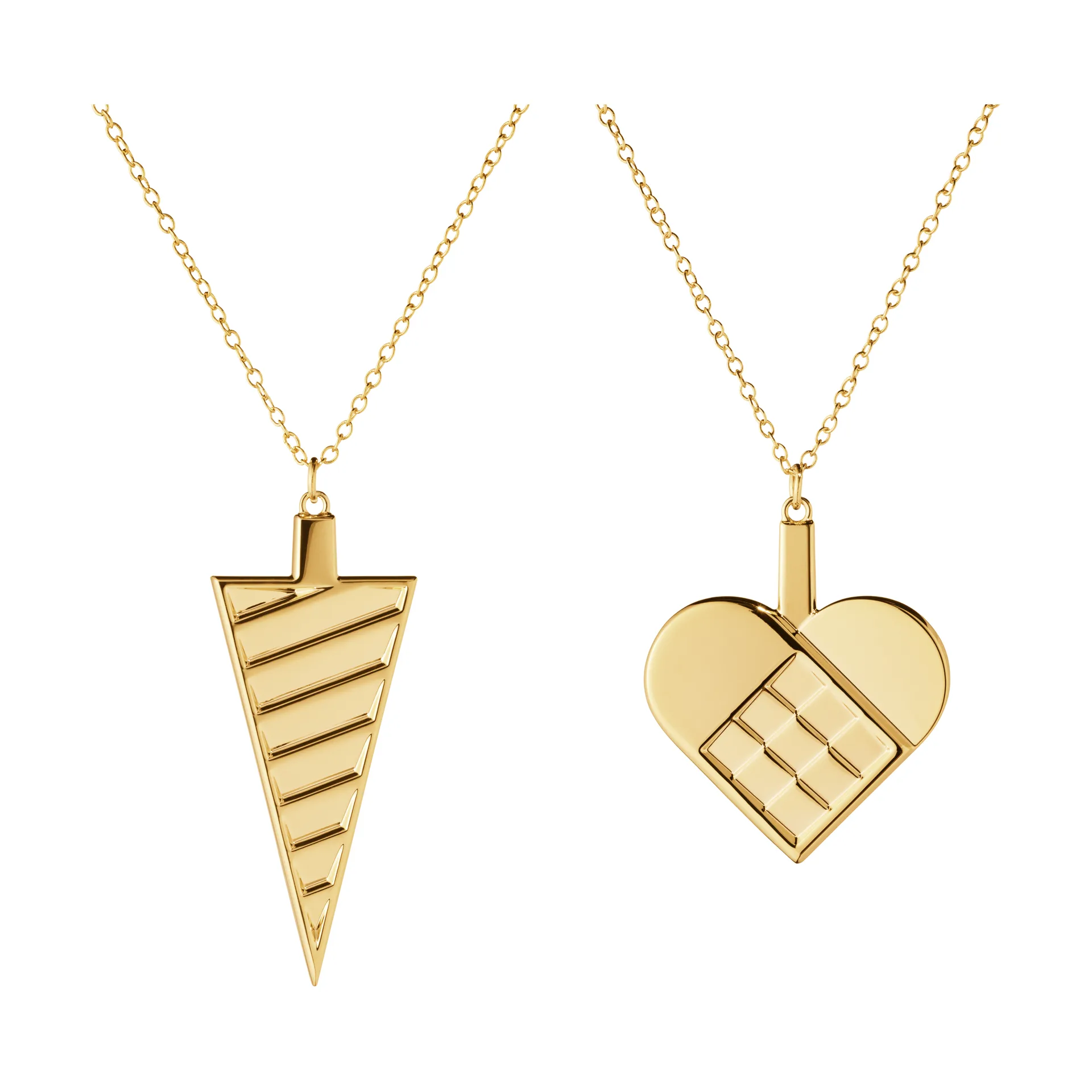 Vuoden 2025 lahjapakkaus joulukoriste 2 osaa, Kultapinnoitettu sinkkiseos Georg Jensen