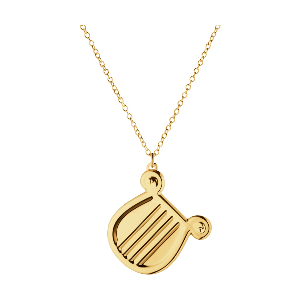 vuoden 2026 joulukoriste, Harpa, kullattu sinkkiseos Georg Jensen