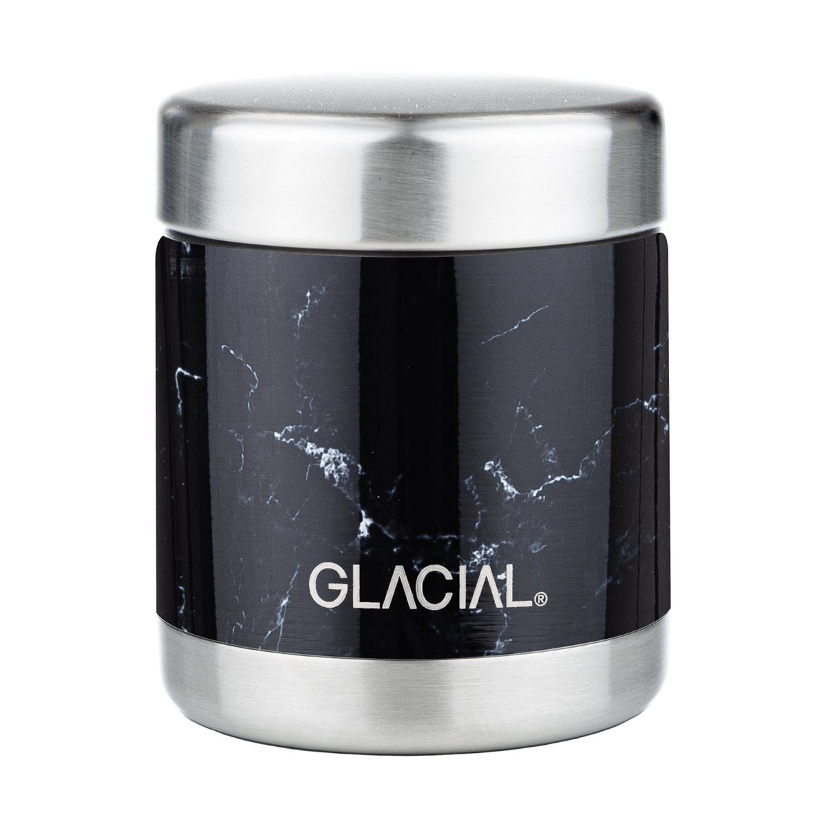 Glacial ruokatermos 450 ml Black marble | Skandinaavinen Sisustus | Termoskannut & Termospullot | Musta