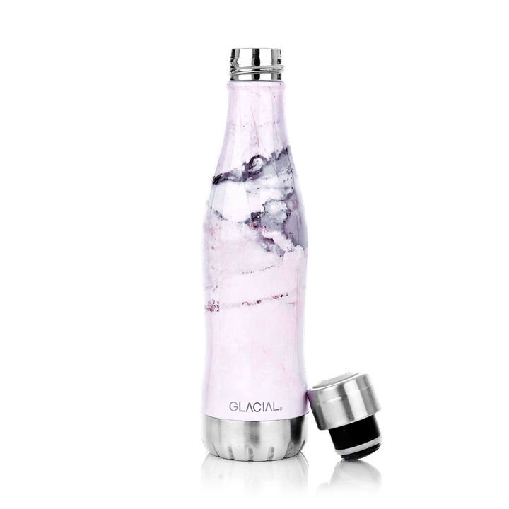 Glacial vesipullo 400 ml - Pink marble - Glacial