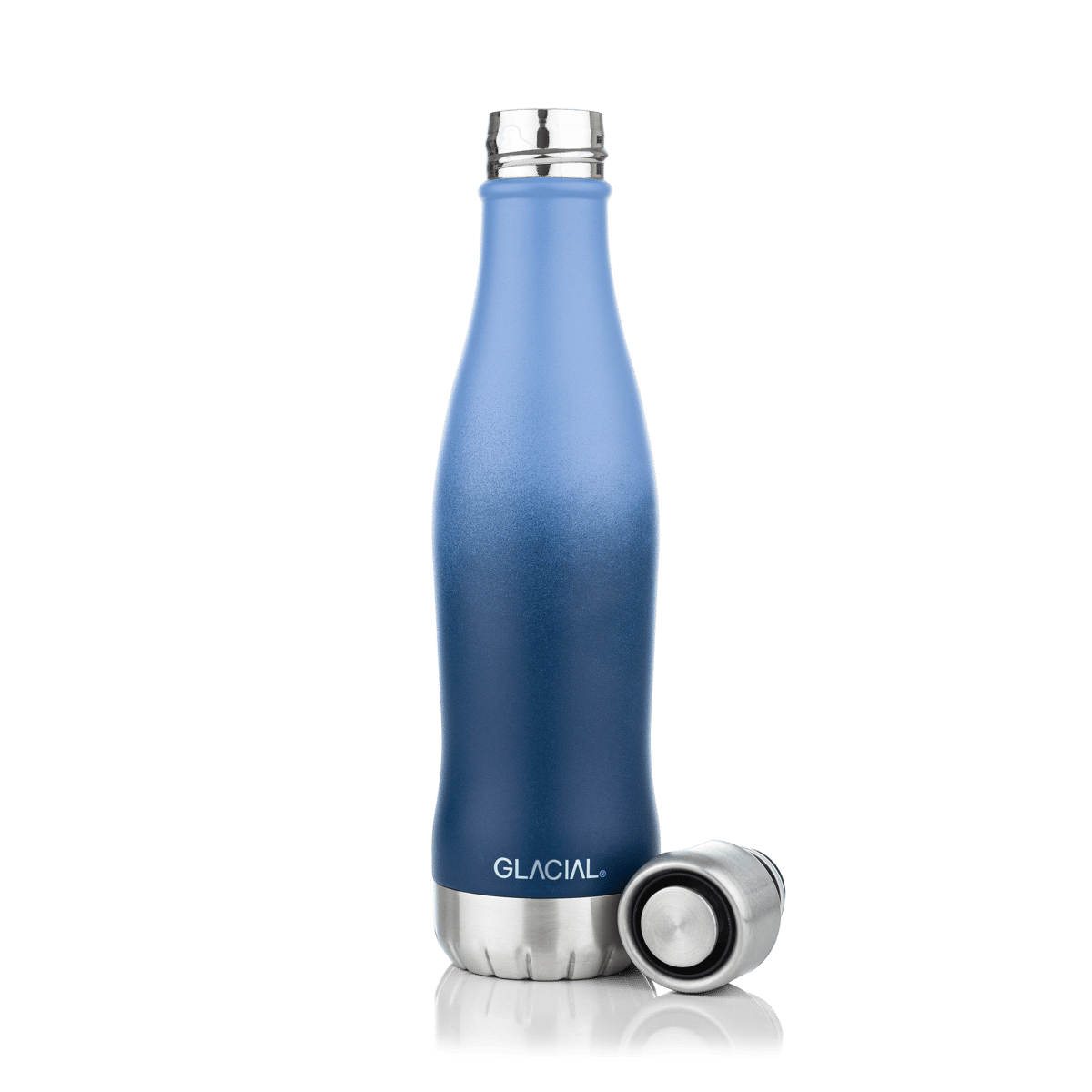 Glacial vesipullo active 400 ml Blue fade | Skandinaavinen Sisustus | Termoskannut & Termospullot | Sininen