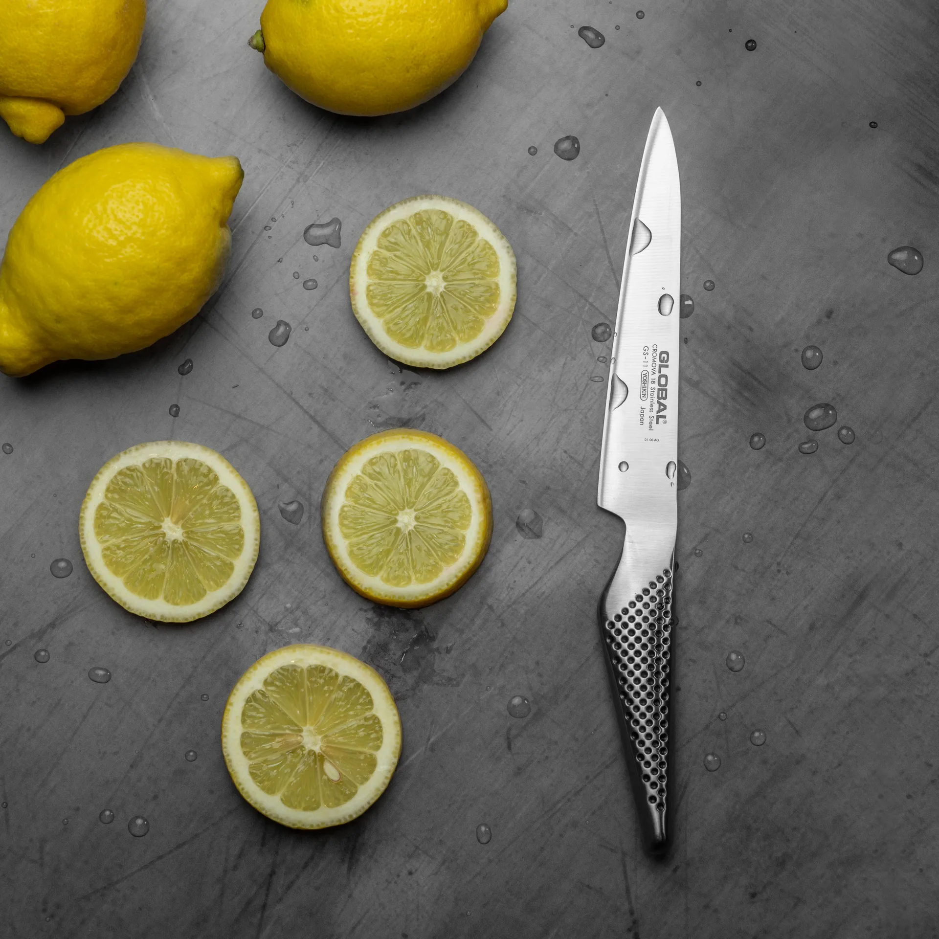 Global G-51115 -veitsisetti, 3 veistä, Ruostumaton teräs Global