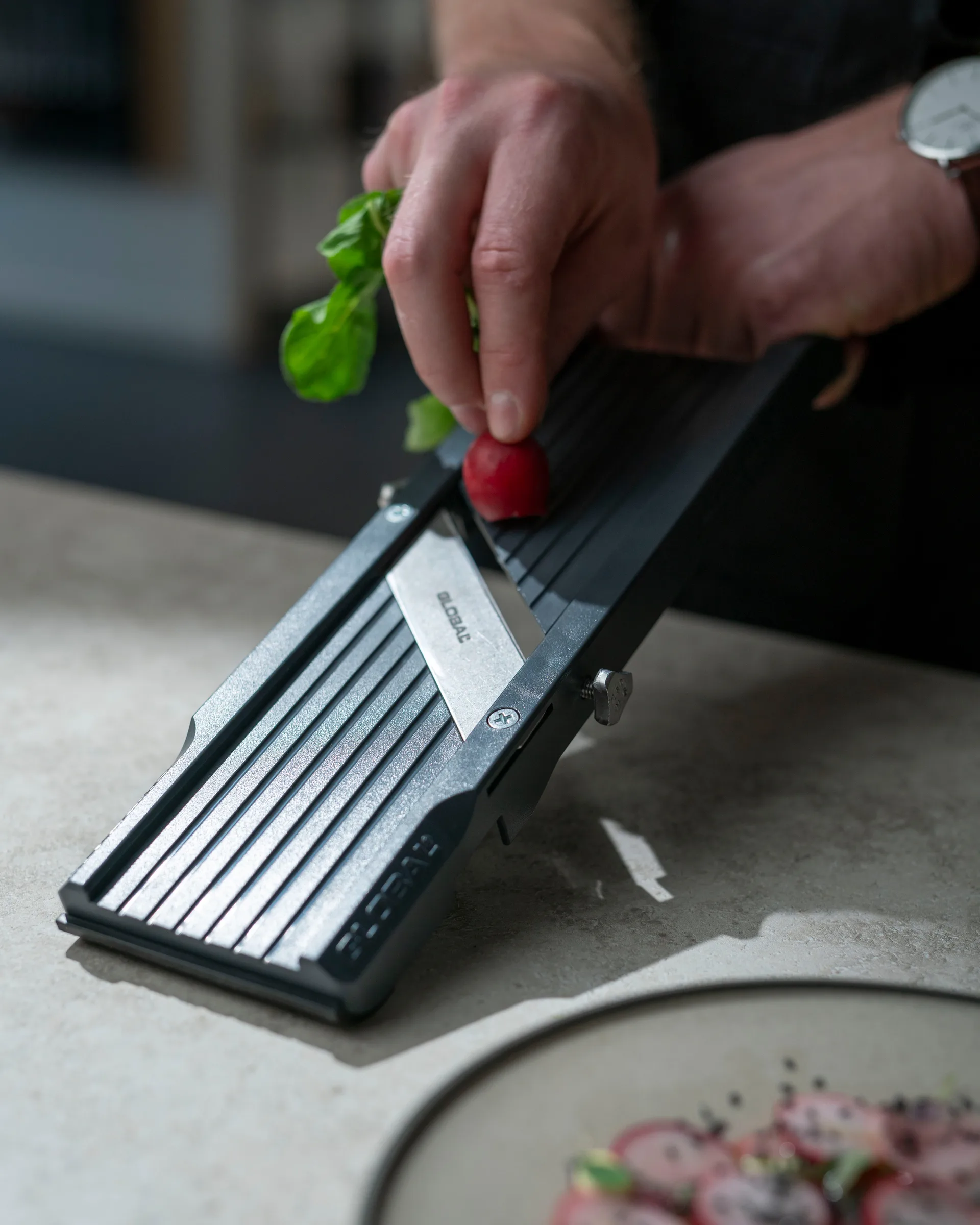 Global mandoliini musta, 6,4 cm Global