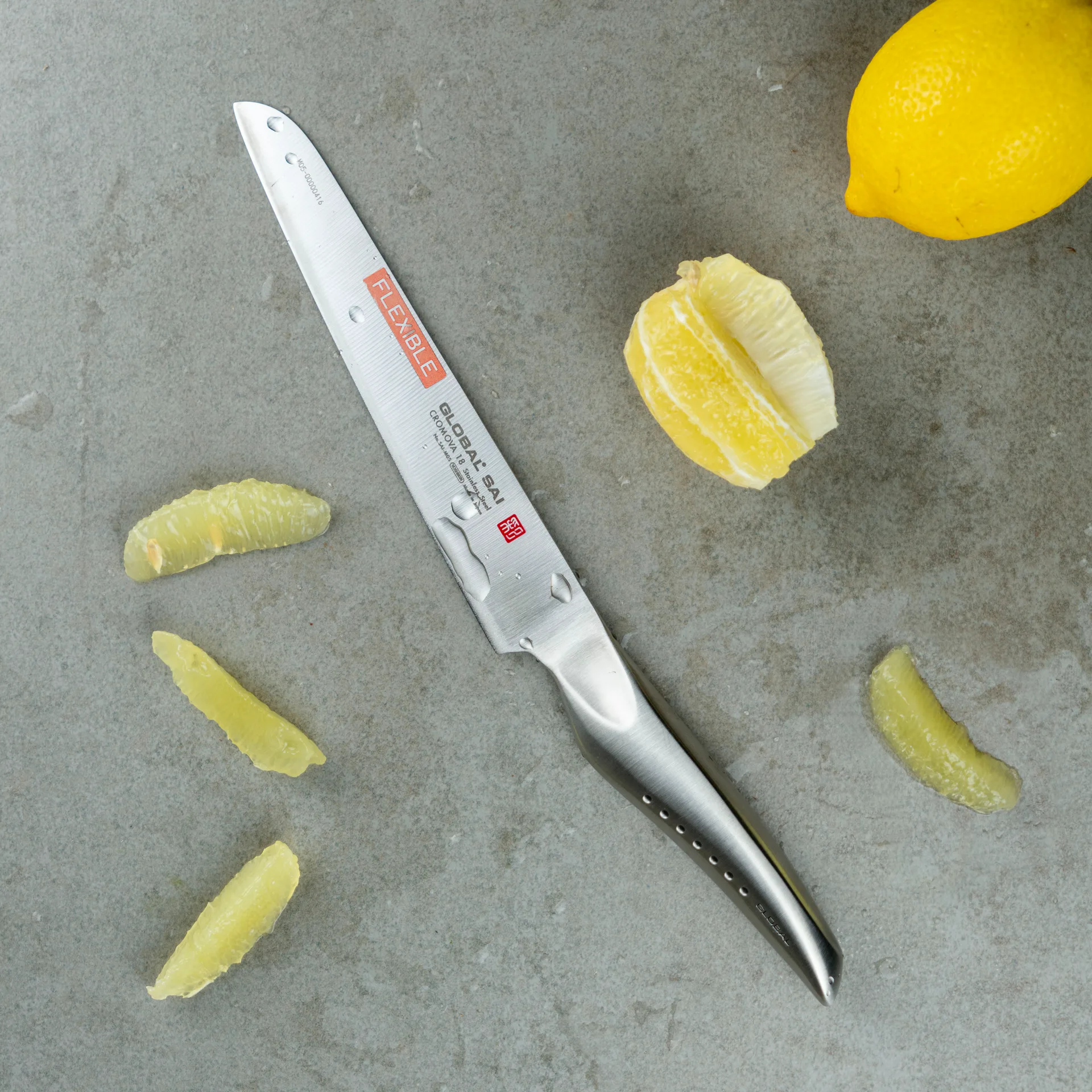 Global SAI-M05 Yleisveitsi joustava, teräs 17 cm, Ruostumaton teräs Global