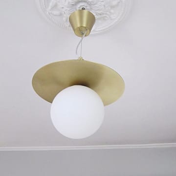 Art Deco kattovalaisin - Messinki-opaalilasi - Globen Lighting