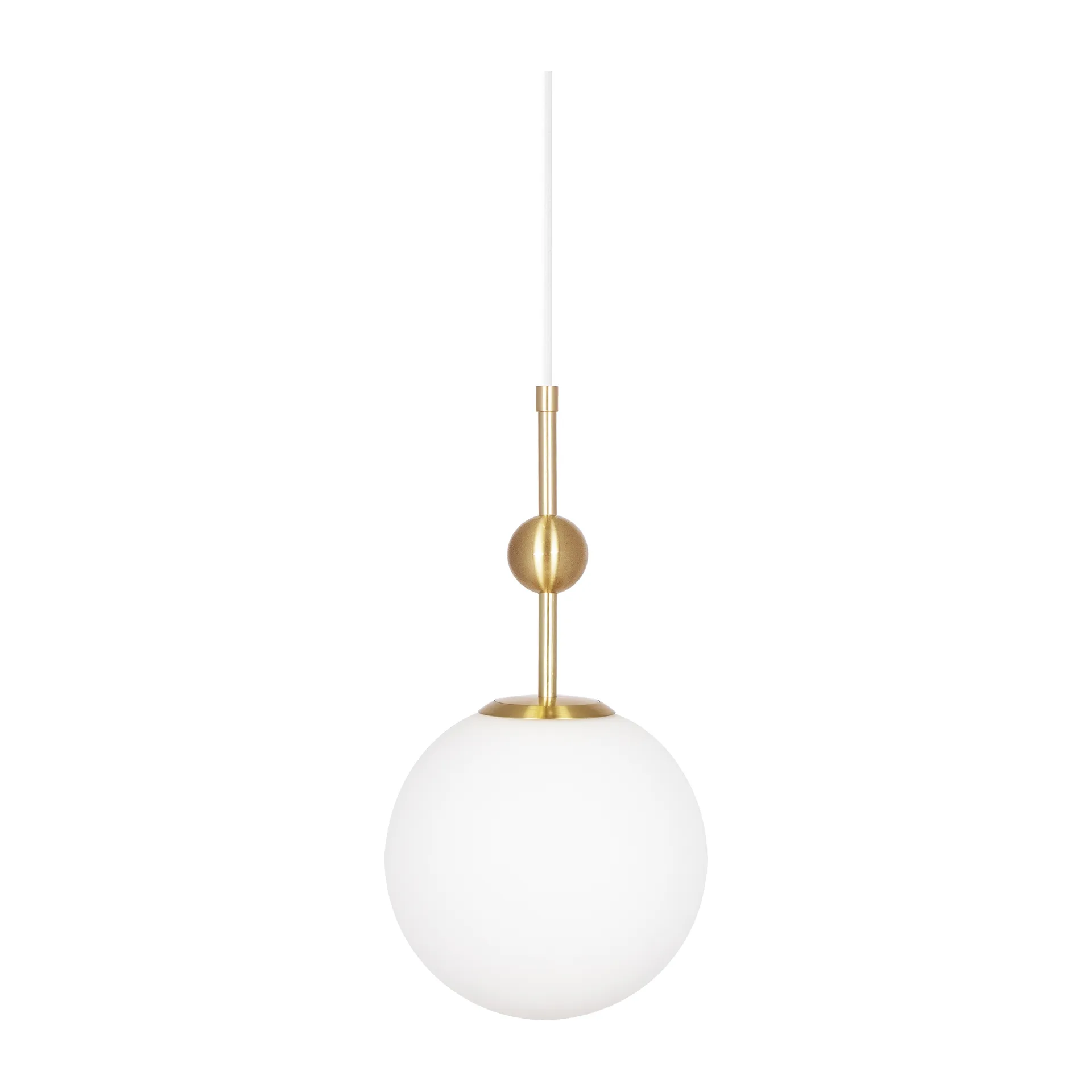 Astrid riippuvalaisin mini Ø 20 cm, Harjattu messinki-valkoinen Globen Lighting