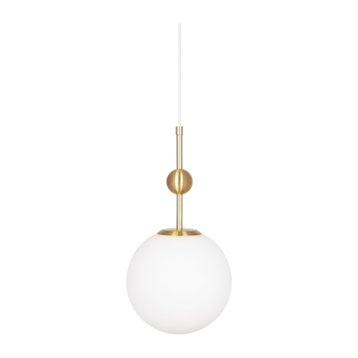 Globen Lighting Astrid riippuvalaisin mini Ø 20 cm Harjattu messinki-valkoinen
