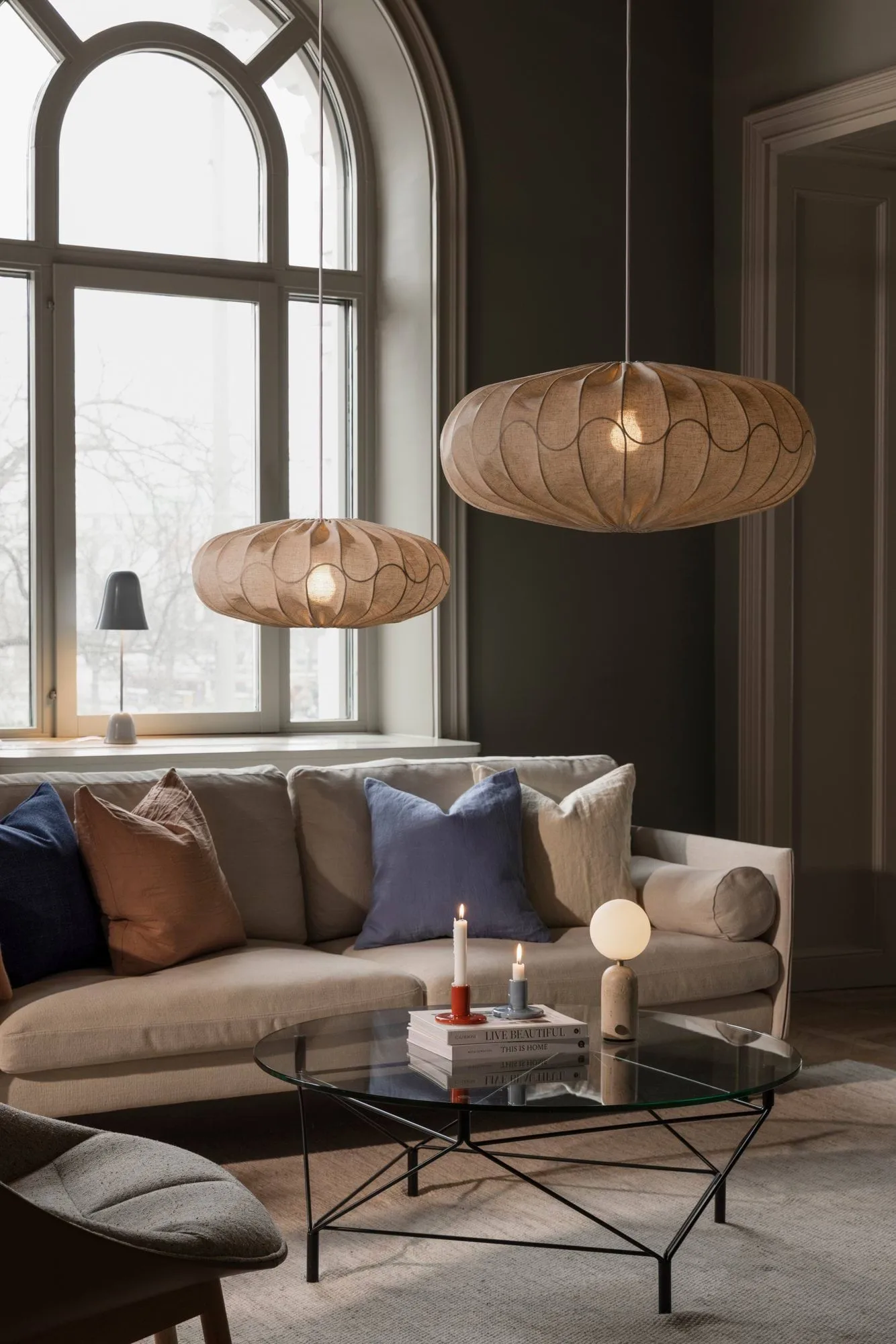 Bladverk lampunvarjostin Ø70 cm, Beige Globen Lighting