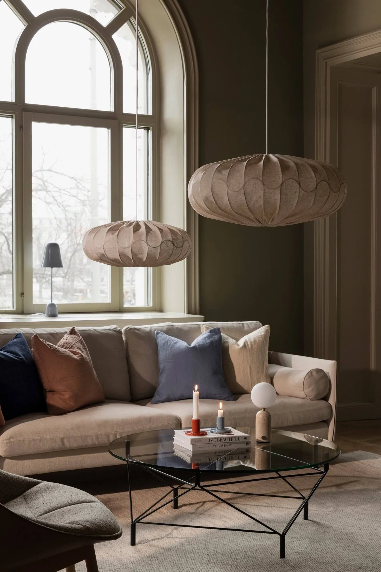 Bladverk lampunvarjostin Ø70 cm, Beige Globen Lighting
