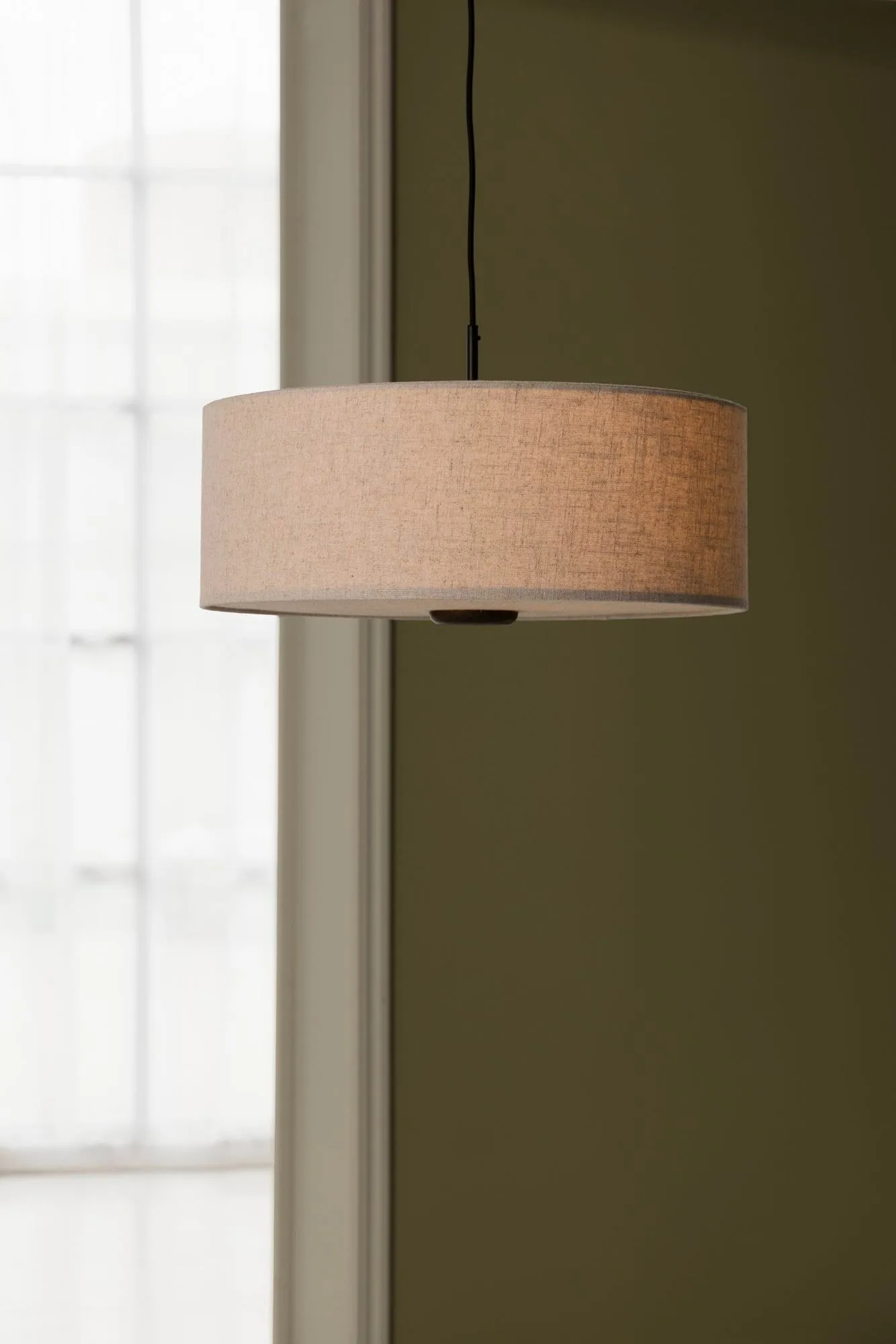 Bosco riippuvalaisin, Beige, ruskeaksi petsattu tammi, Ø55 cm Globen Lighting