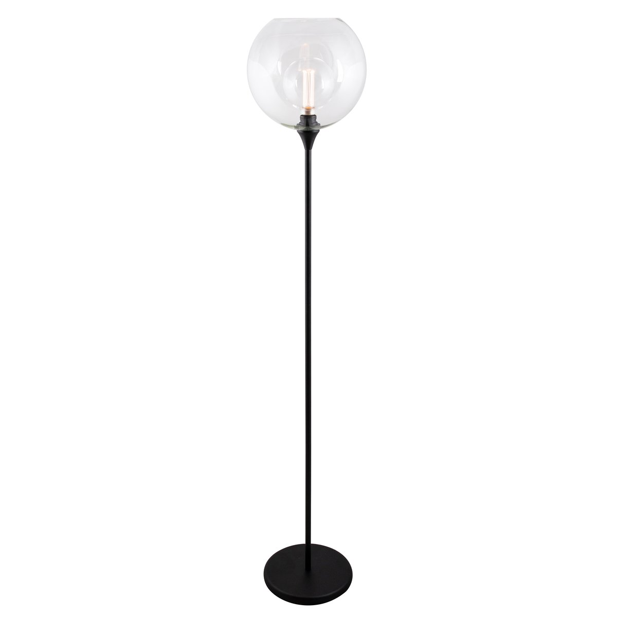 Globen Lighting Bowl lattiavalaisin Musta | Skandinaavinen Sisustus | Lattiavalaisimet | Musta