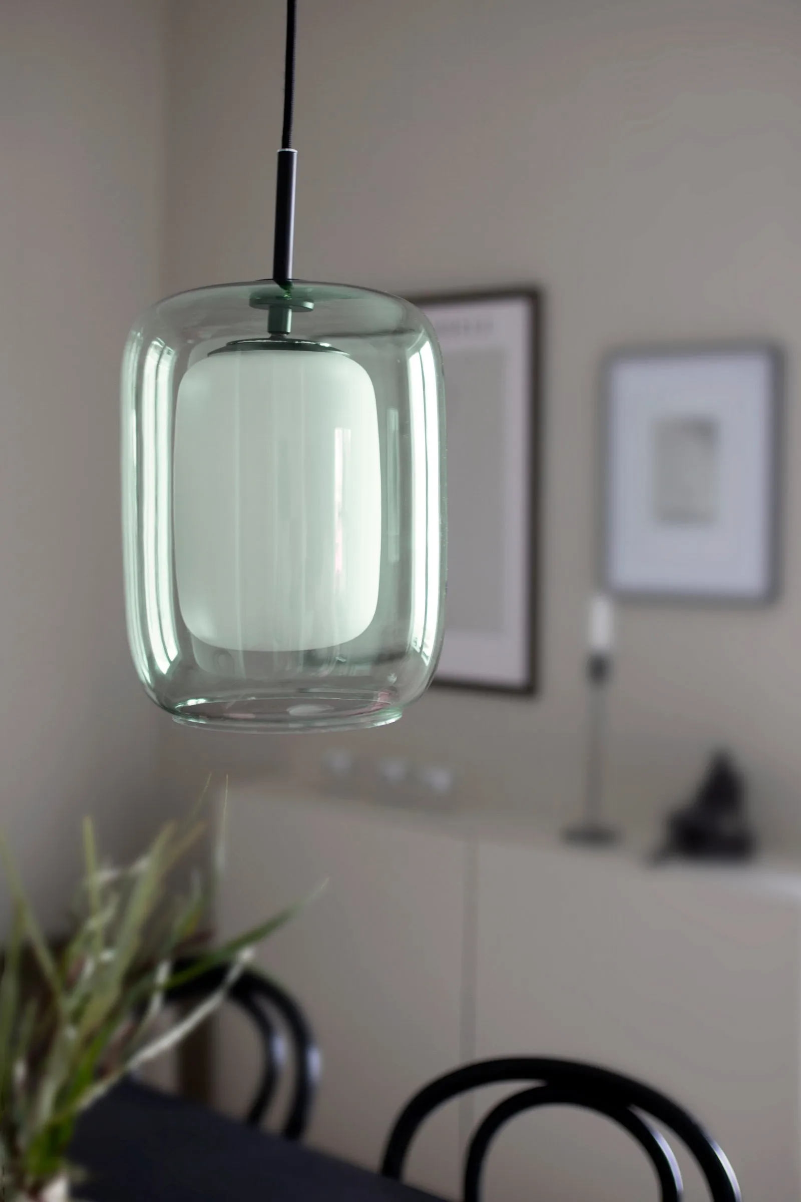 Cuboza riippuvalaisin Ø 20 cm, Vihreä-valkoinen Globen Lighting