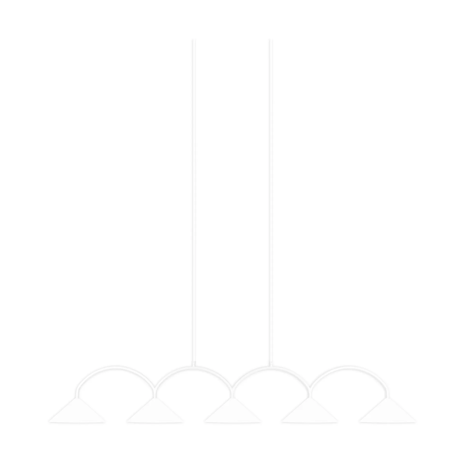 Curve riippuvalaisin 5, Valkoinen Globen Lighting