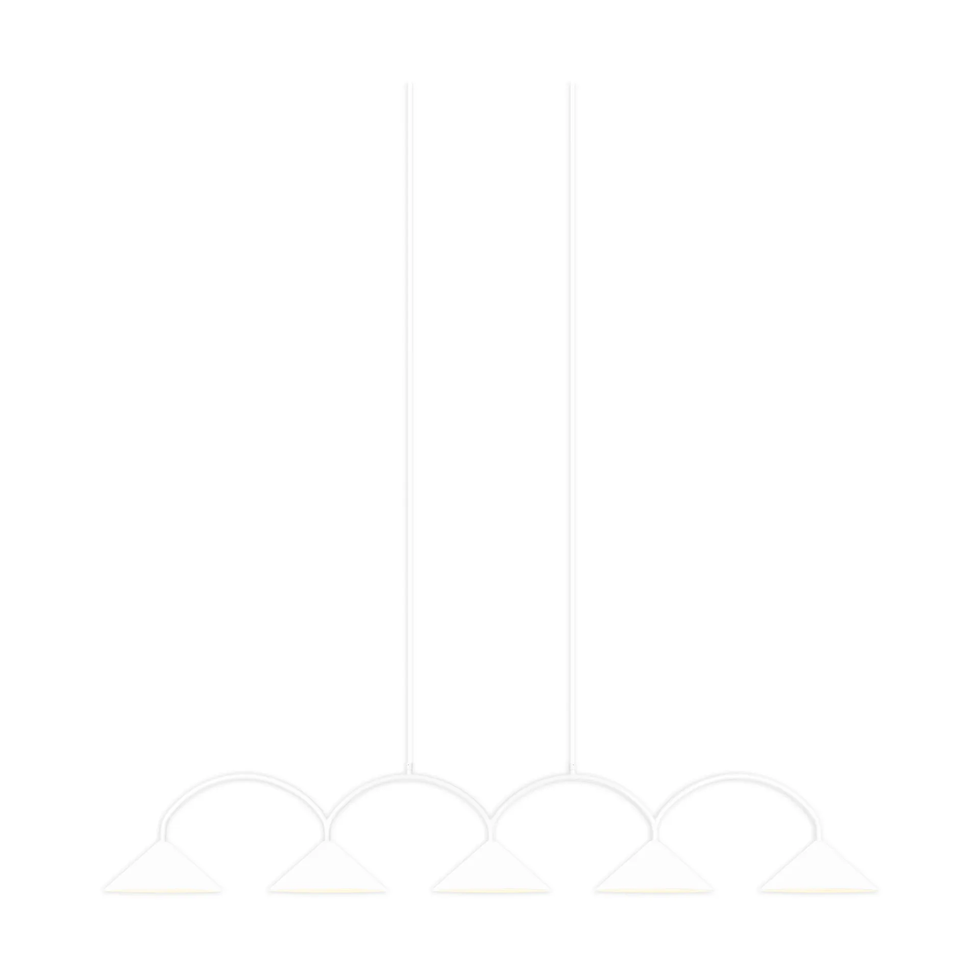 Curve riippuvalaisin 5, Valkoinen Globen Lighting