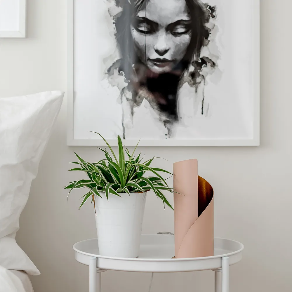 Eternity pöytävalaisin, Vaaleanpunainen/messinki Globen Lighting