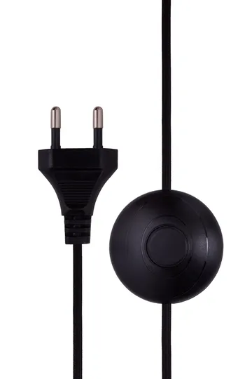 Florian lattiavalaisin - Valkoinen bouclé/musta, Ø30x80 cm - Globen Lighting