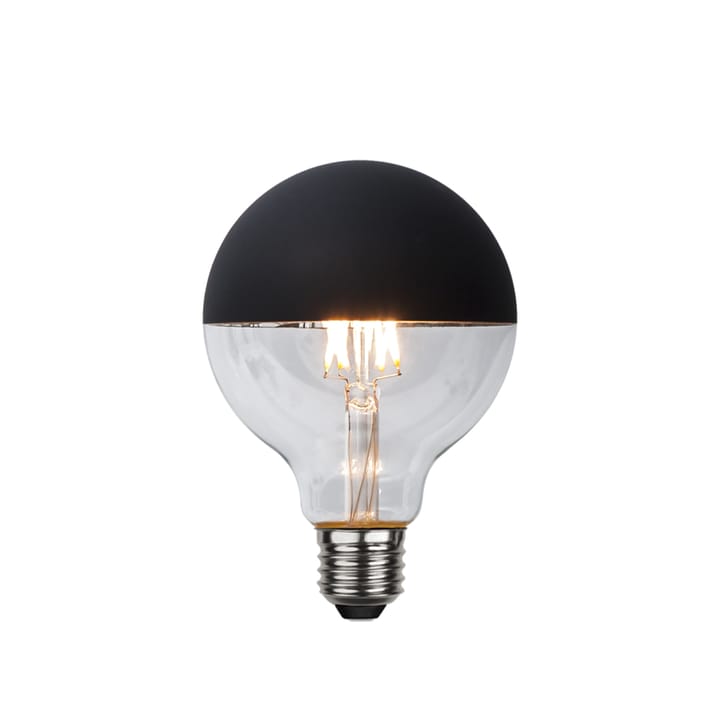 Glob LED -valonlähde - Kirkas, ylhäältä peilattu musta, e27, 2,8w e27, 4w - Globen Lighting