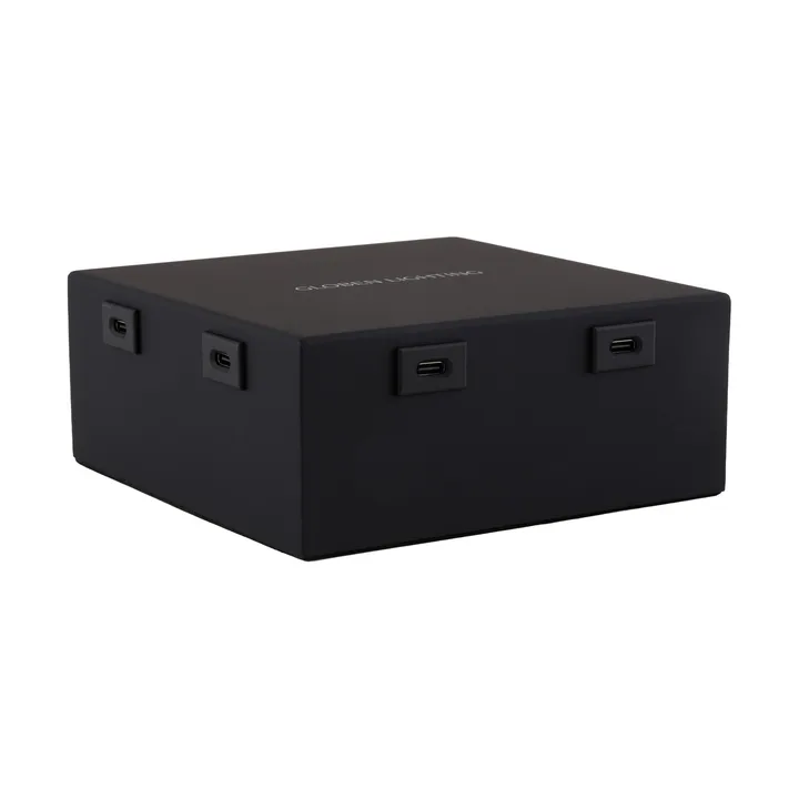 Globen Lighting lataushubi USB C - Musta, 8 kpl adaptereita - Globen Lighting