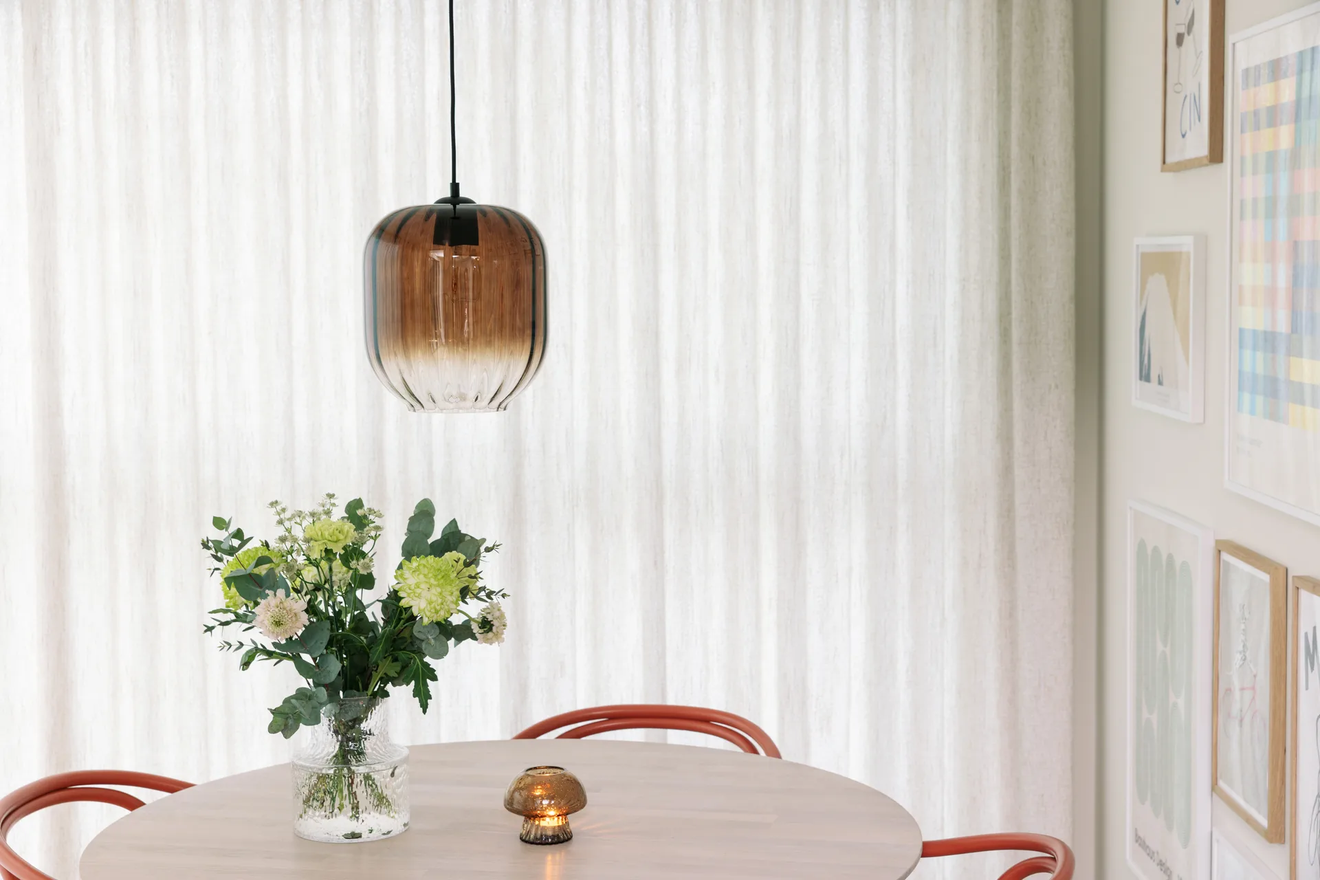 Haze riippuvalaisin Ø25 cm, Ruskea Globen Lighting