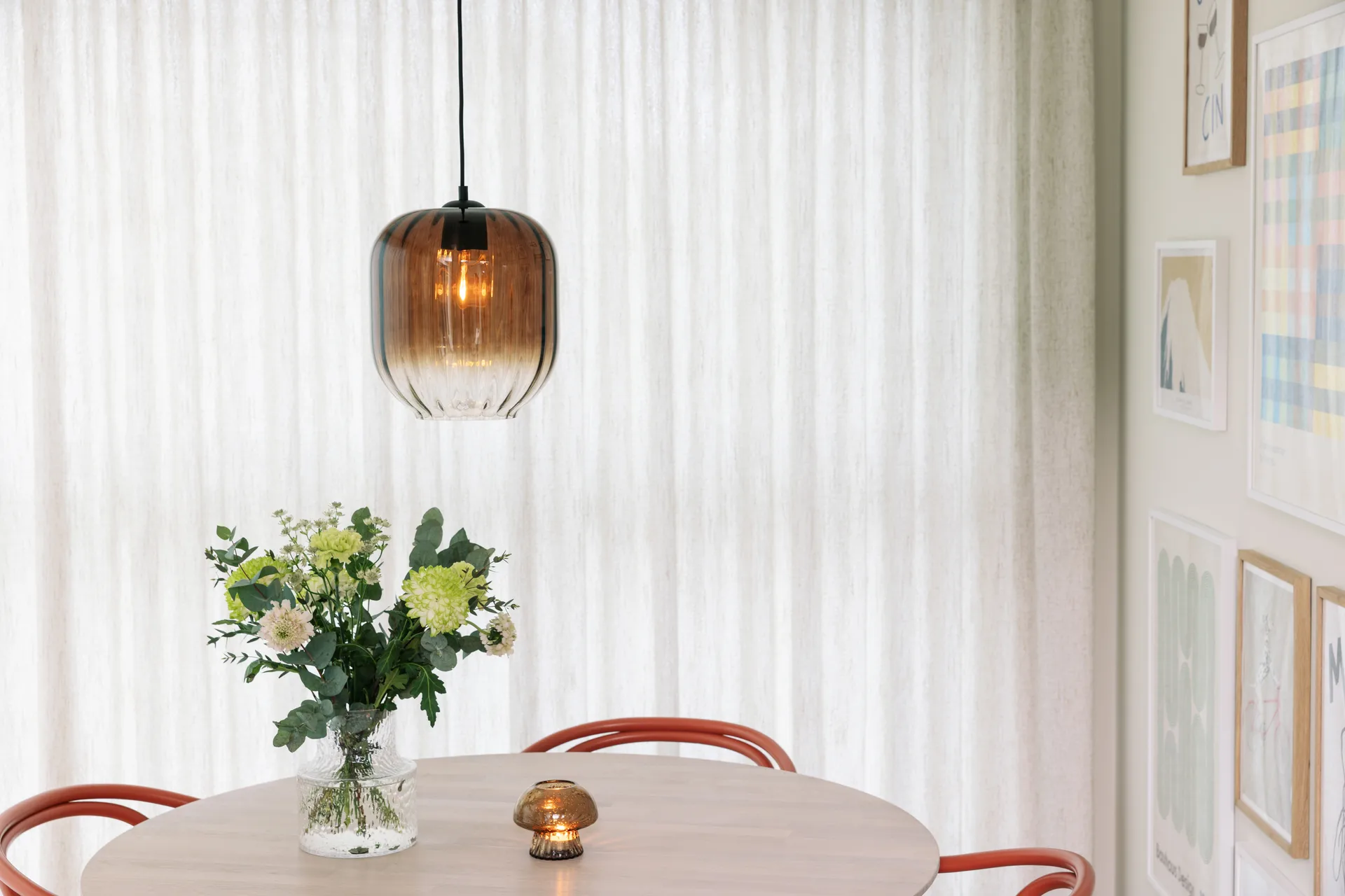 Haze riippuvalaisin Ø25 cm, Ruskea Globen Lighting