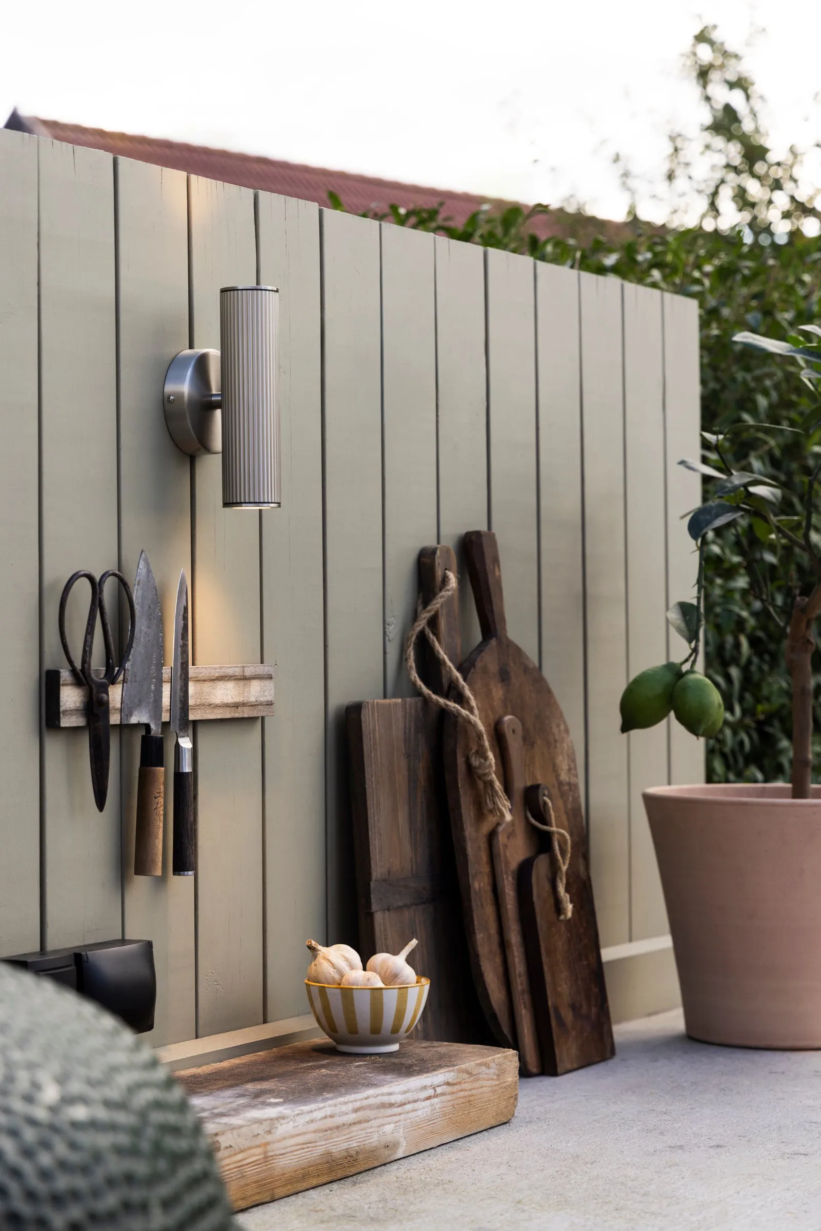 Hubble up/down seinälamppu julkisivuvalaistus, Harjattu teräs Globen Lighting