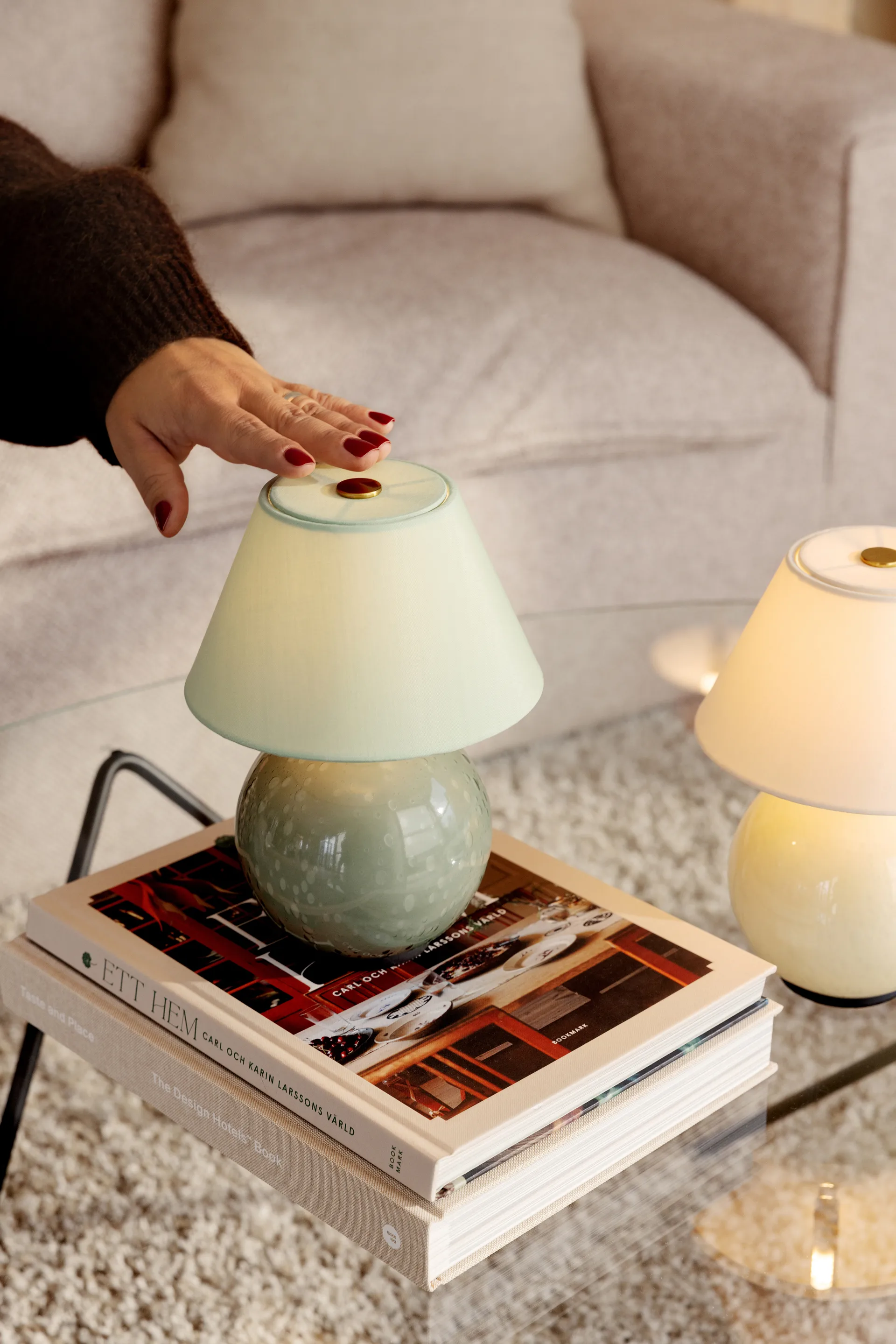 Iris 16 kannettava pöytävalaisin, Vihreä Globen Lighting