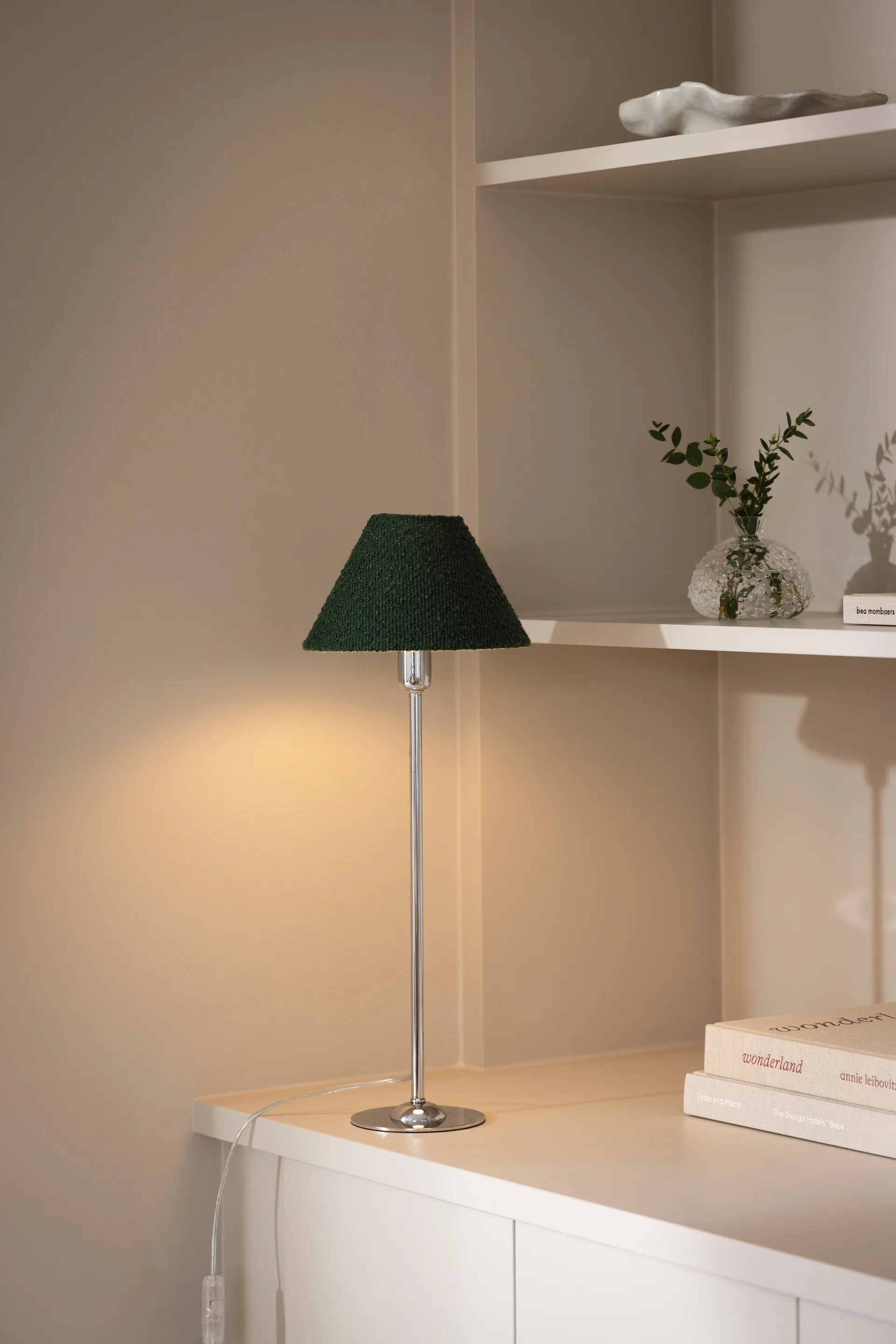 Iris 20 lampunvarjostin, Bouclé sammaleenvihreä Globen Lighting