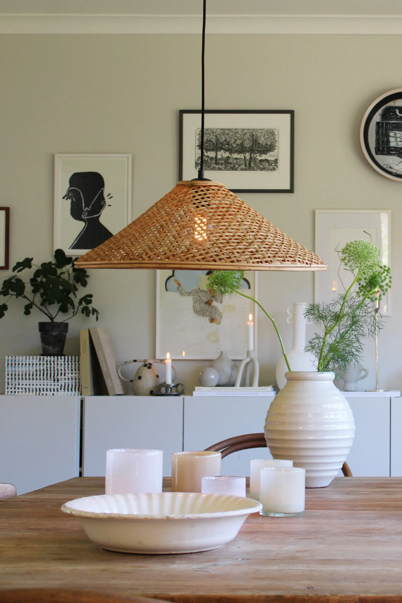 Jakarta lampunvarjostin Ø 55 cm, Luonnonvärinen Globen Lighting