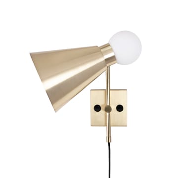 Ludo seinävalaisin - Harjattu messinki - Globen Lighting