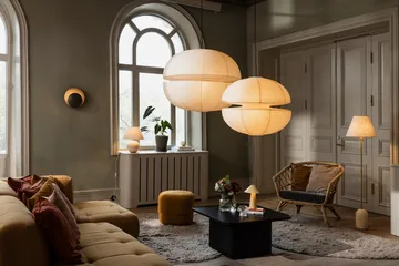 Mela lampunvarjostin - Beige, Ø60 cm - Globen Lighting