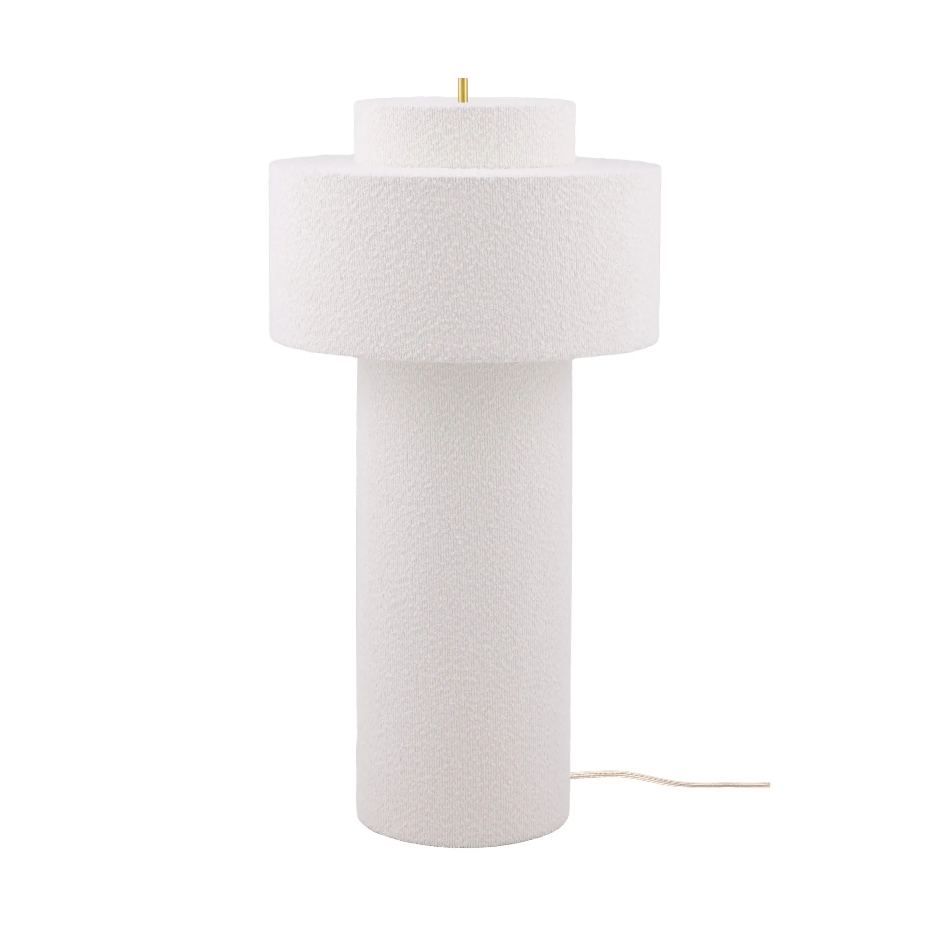 Noah lattiavalaisin, Valkoinen bouclé, Ø45x88 cm Globen Lighting