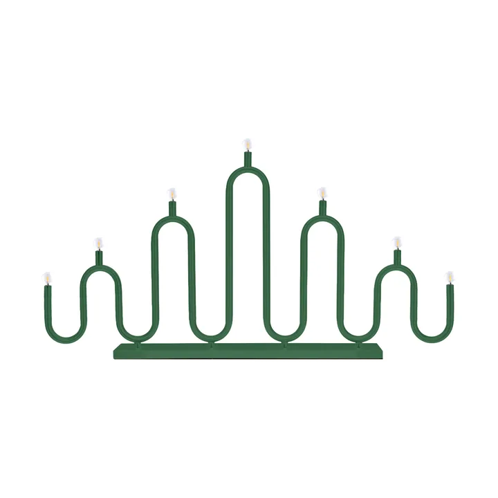 Noel 7 -adventtikynttelikkö - Vihreä - Globen Lighting