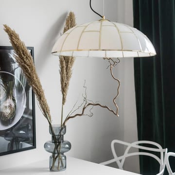 Ombrello hissivalaisin Ø 60 cm, valkoinen lasi - Messinki - Globen Lighting
