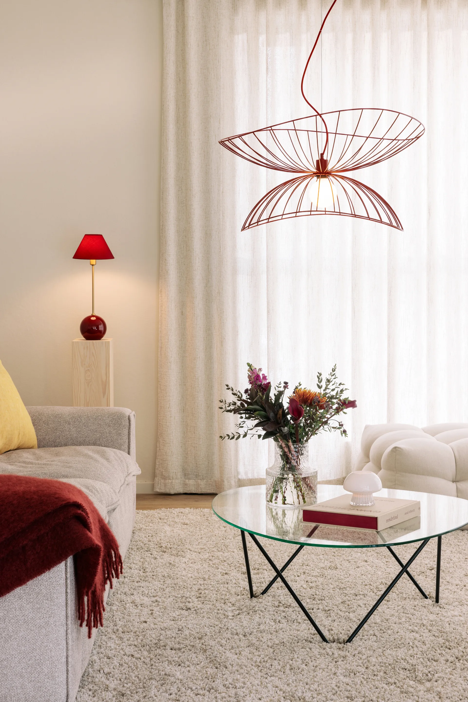 Ray kattovalaisin Ø70 cm, Burgundy Globen Lighting