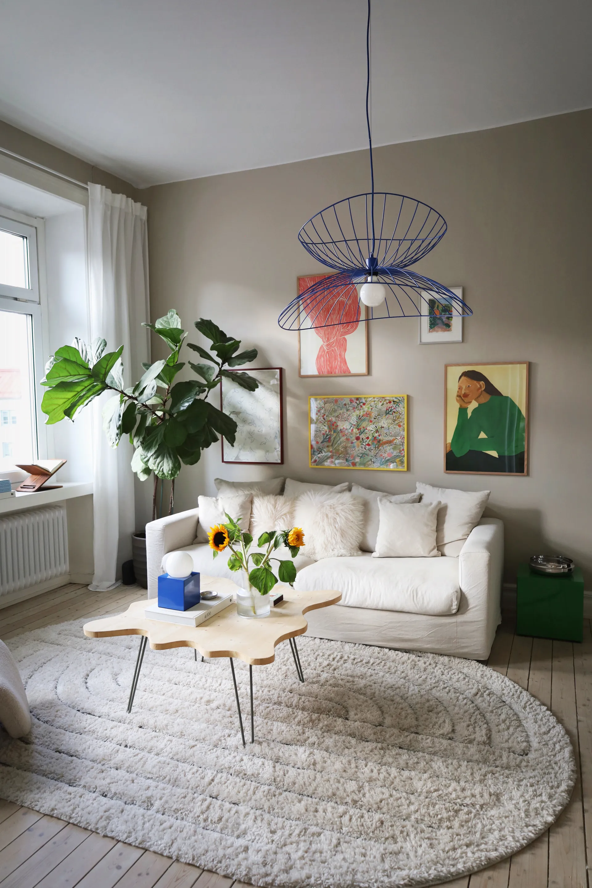 Ray kattovalaisin Ø70 cm, Sininen Globen Lighting