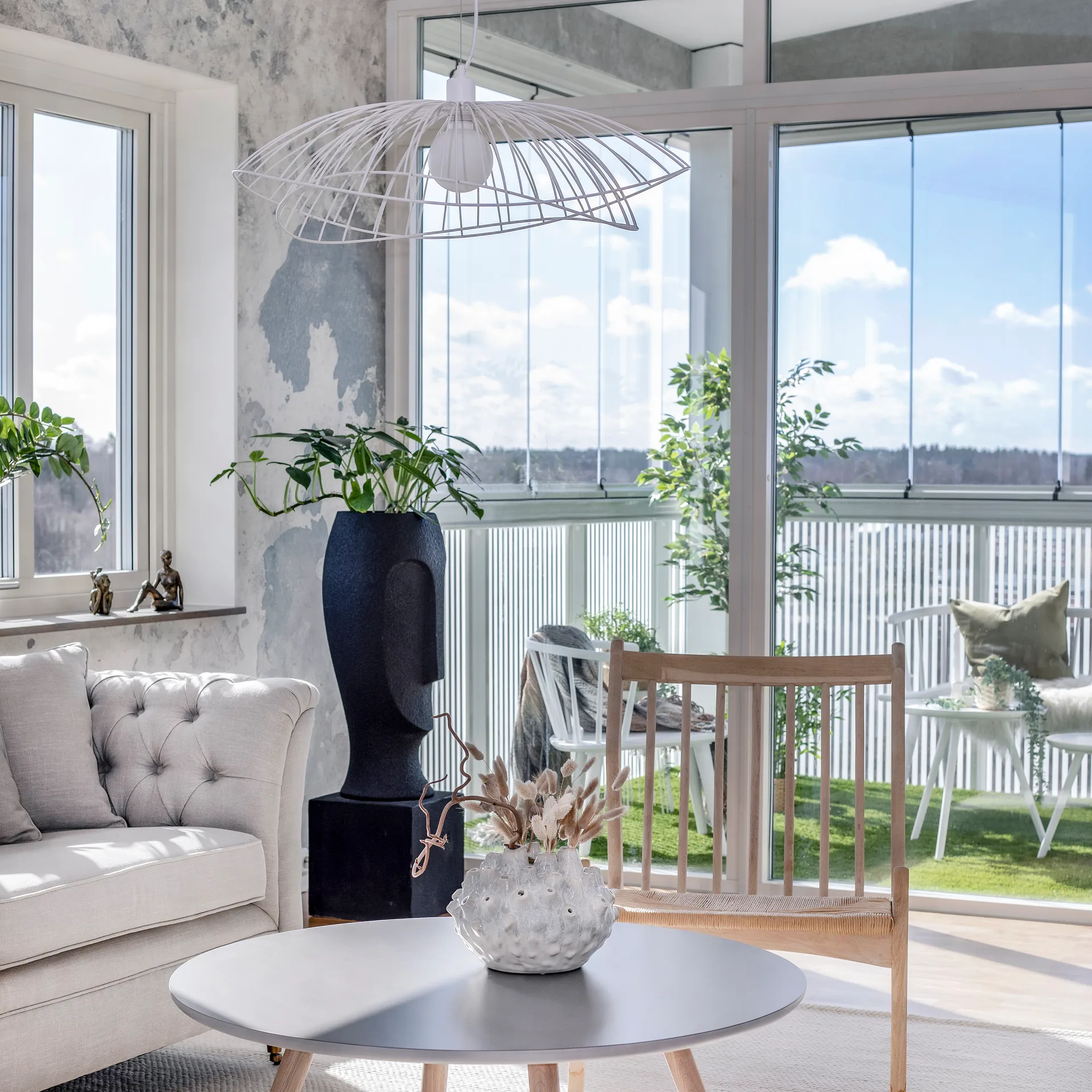 Ray kattovalaisin Ø70 cm, Valkoinen Globen Lighting