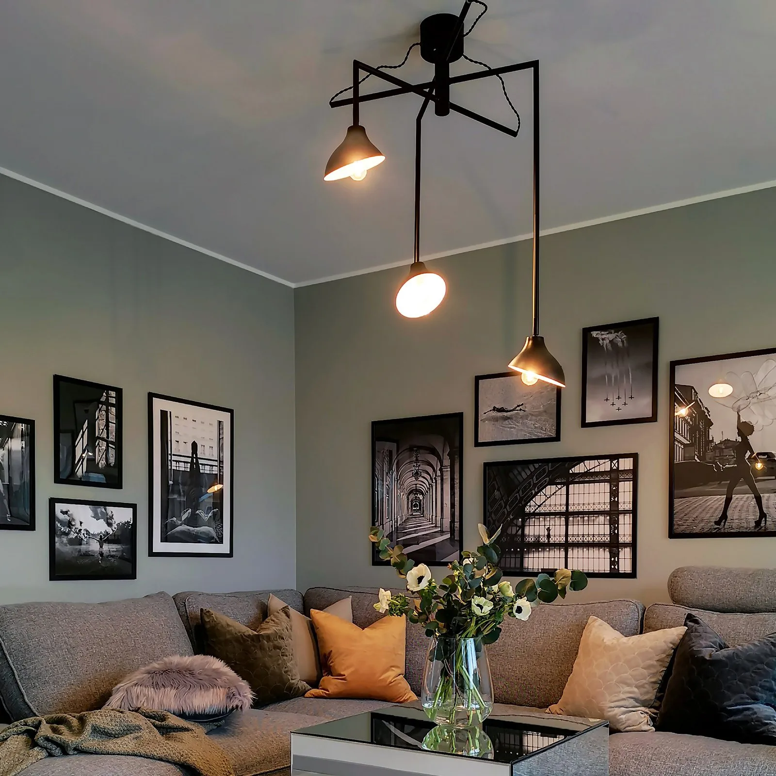 Shift 3 kattovalaisin, musta Globen Lighting