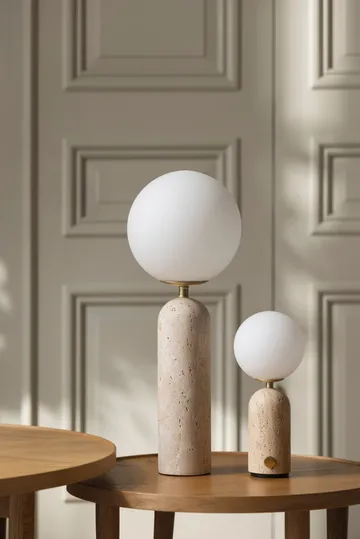 Torrano kannettava pöytälamppu - Beige travertine, 27,5 cm - Globen Lighting