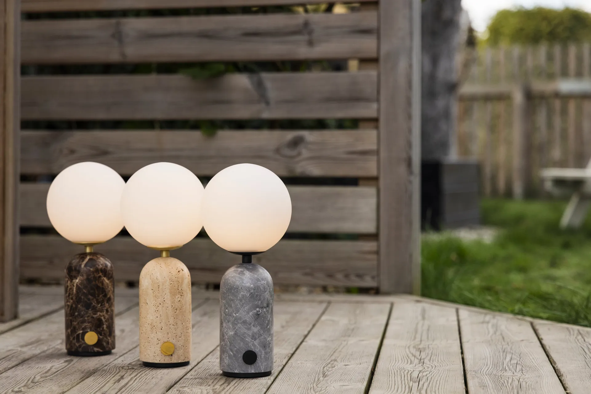 Torrano kannettava pöytälamppu, Beige travertine, 27,5 cm Globen Lighting