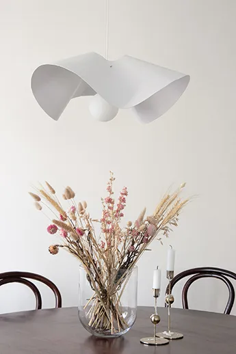 Volang riippuvalaisin Ø50 cm - Valkoinen - Globen Lighting