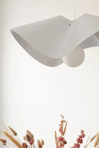 Volang riippuvalaisin Ø50 cm - Valkoinen - Globen Lighting