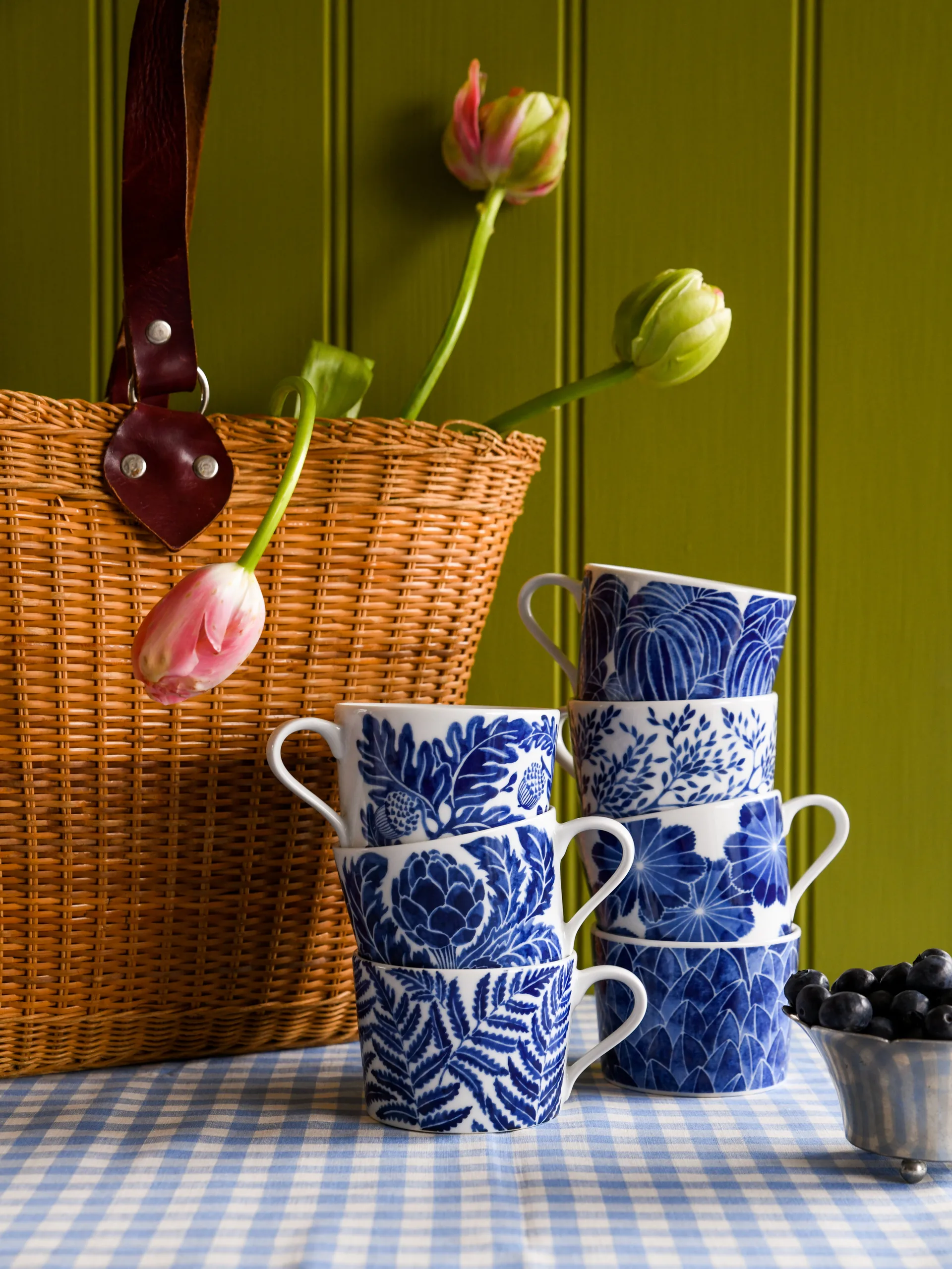 Artichoke muki 24 cl, Sininen Götefors Porslin