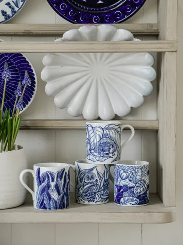 Hedgehogs awakening -muki 35 cl - Sininen - Götefors Porslin