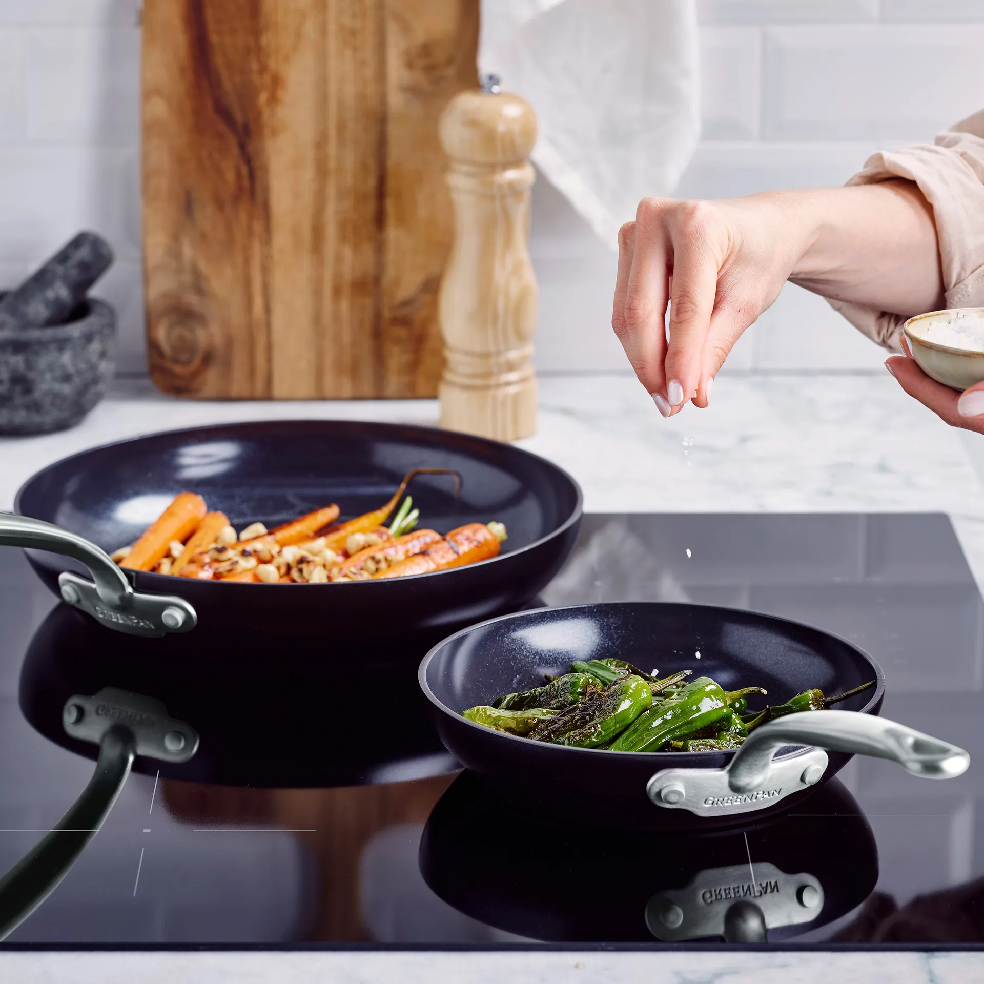 Barcelona paistinpannusetti, 20 + 28 cm GreenPan