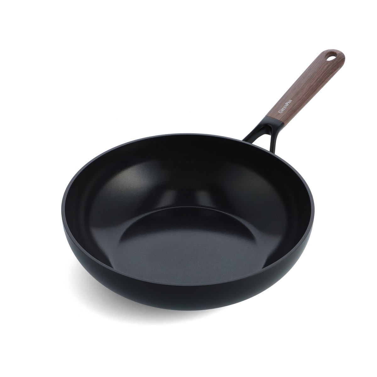 GreenPan Eco Smartshape wokkipannu 28 cm Dark wood | Skandinaavinen Sisustus | Wokkipannut | Musta