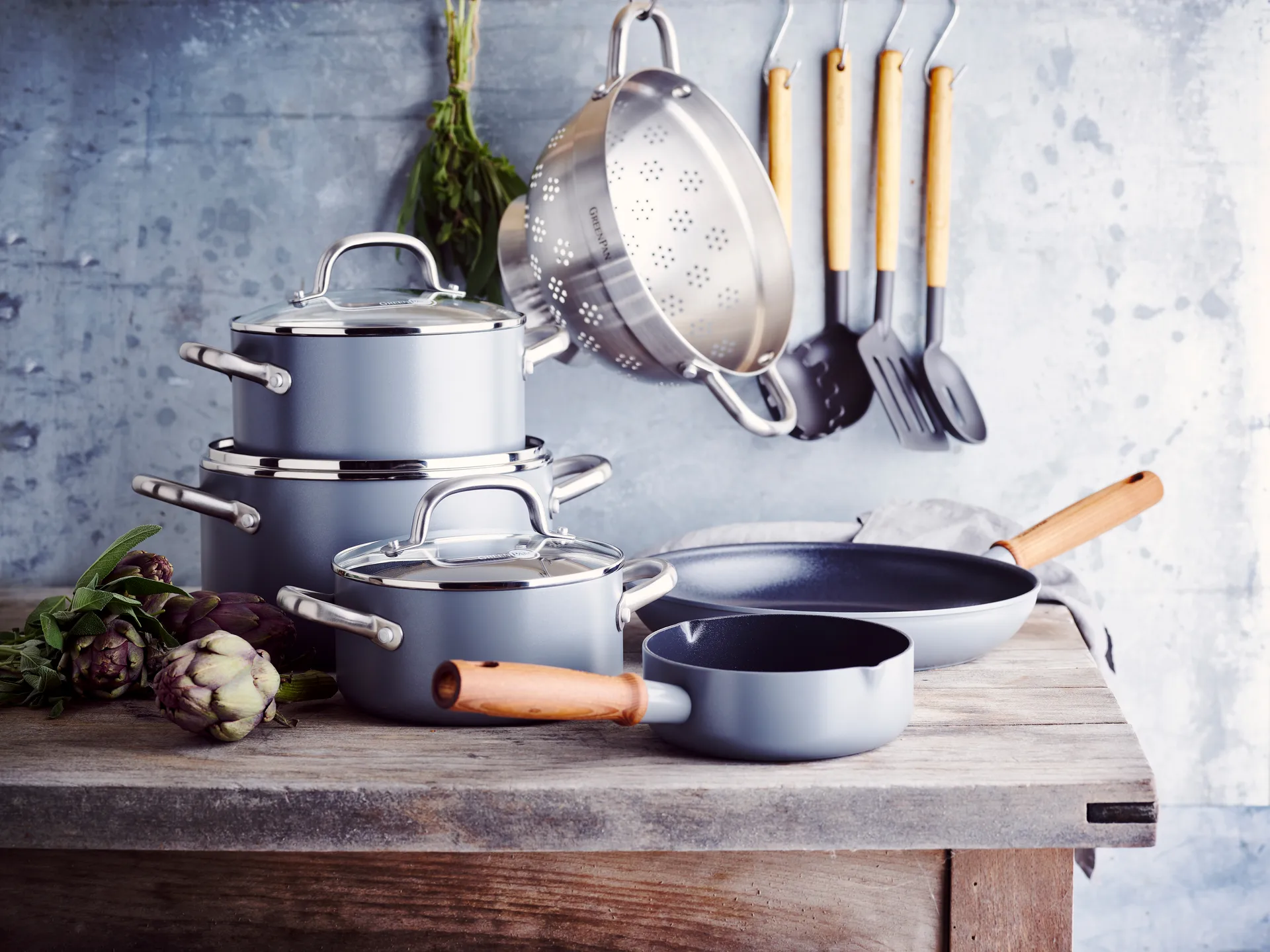 Mayflower Pro kattila- ja paistinpannusetti, 13 osaa GreenPan