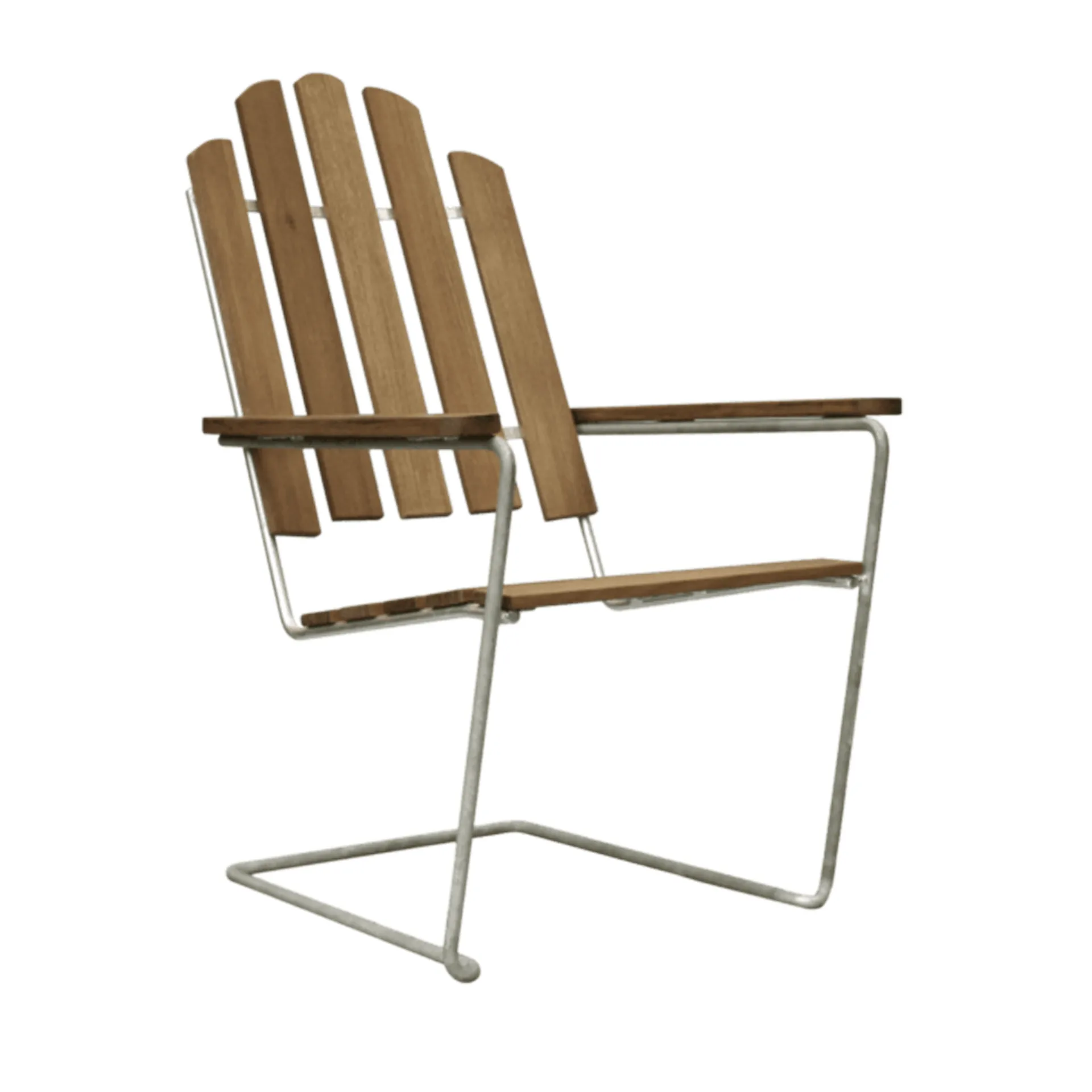 A3 aurinkotuoli, Tiikki-lämpösinkitty teline Grythyttan Stålmöbler