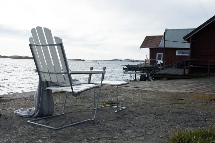 A3 aurinkotuoli - Valkoinen lakattu tammi-kuumasinkitty - Grythyttan Stålmöbler