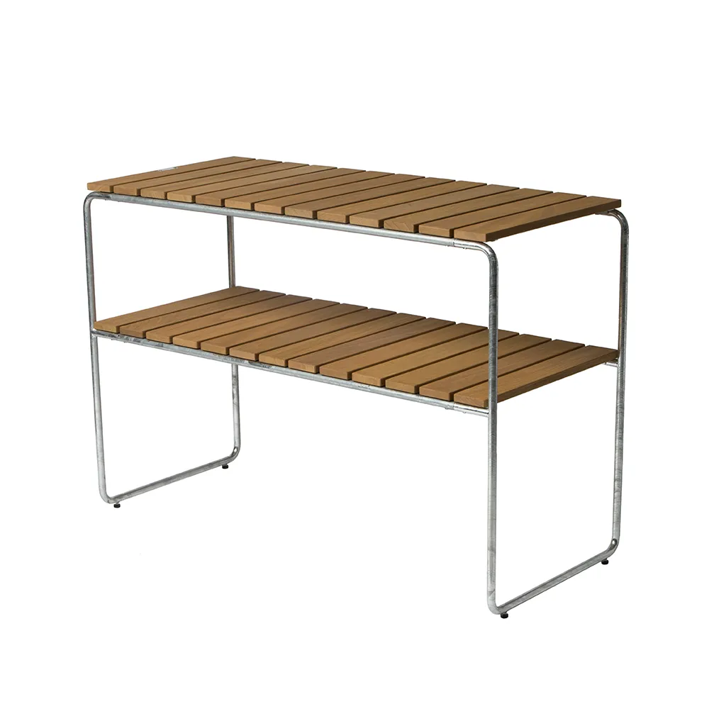 Grythyttan sivupöytä, Tammiöljy-kuumasinkitty teline Grythyttan Stålmöbler